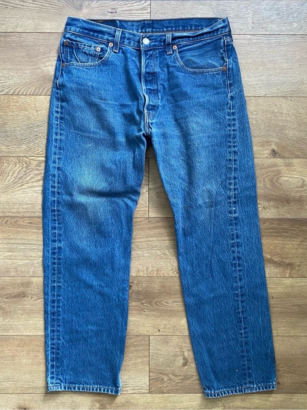 Levis 501 XX Vintage Jeans Y2K Denim Straight Fit Blue 32 x 28 Unisex Button Fly